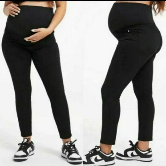 Good American Maternity Good Legs Cropped Jeans sz 25x27=0 - Picture 1 of 11